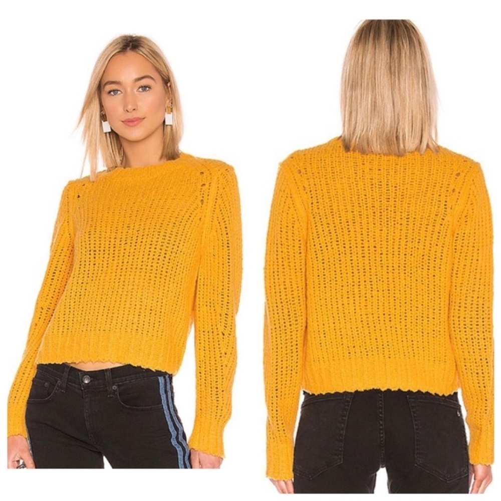 Rag & Bone Arizona Mustard Yellow Merino Sweater